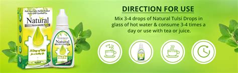 Natural Tulsi Drop For General Wellness| Pack of 3, 20 ml, 100% ...