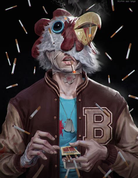Jacket, Hotline Miami | Эскизы персонажей, Иллюстрации, Милые рисунки
