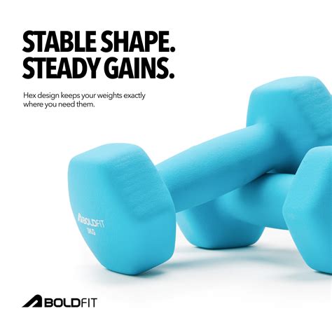 Boldfit Neoprene Dumbbells 3kg Blue - Pack of 2