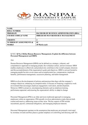 Name 2 - This is the Assignment on Quality Management(DBB1204) - Name ...