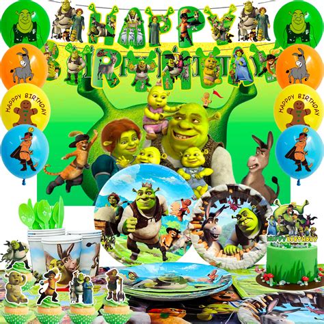 Shrek-Party-Supplies-112pcs-Shrek-Birthday-Decorations-Tableware-Set ...