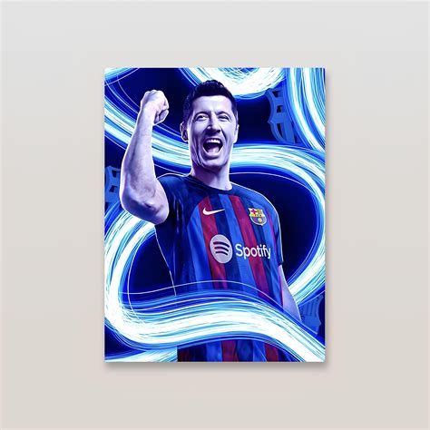 Robert Lewandowski Barcelona Metal Poster – Inkyprinty.in