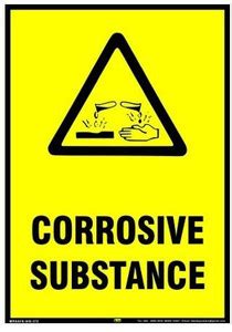 Mr. SAFE Corrosive Substance In PVC Sticker A3 (12 Inch X 18 Inch ...