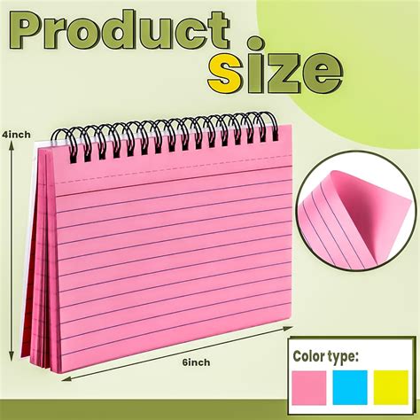 MotBach 150 Sheets Spiral Ruled Index Cards, 6 x 4 India | Ubuy