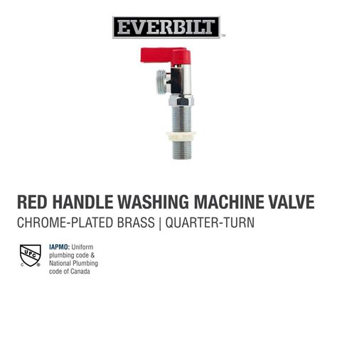 Buy 1/2 in. x 3/4 in. Brass MPT/CxC x MHT Quarter-Turn Washing Machine ...