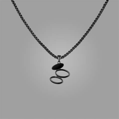 Medallion Pendant with 22" Jared Chain – Black Mamba – HOUSE OF BLACK MAMBA
