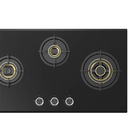 Midea Kitchen Built in Hob Semi Brass Series 3 Burner, Flame Failure D ...