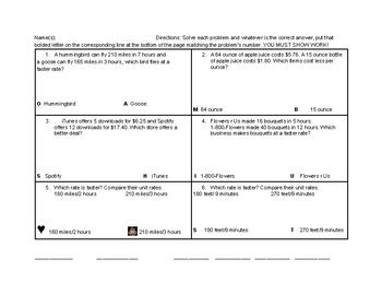 Image result for Problem Solving Comparing Rates Activities