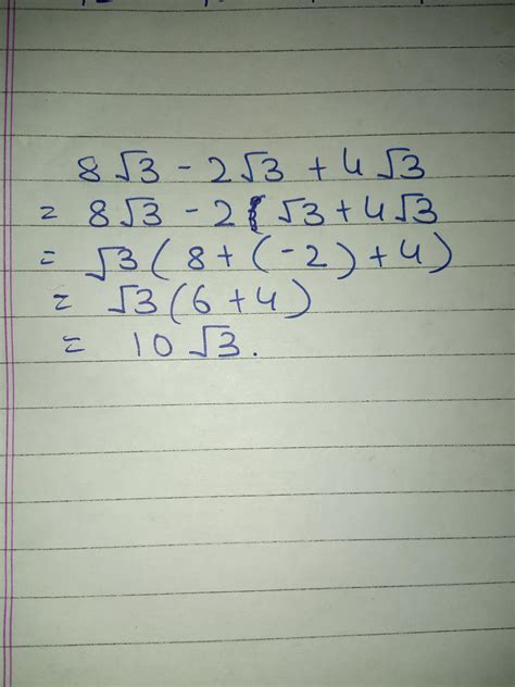 8√3-2√3+4√3 simplify - Brainly.in