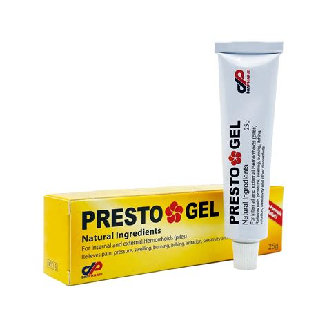 Buy Presto Gel for Internal and External Hemorrhoids (Piles). A Natural ...