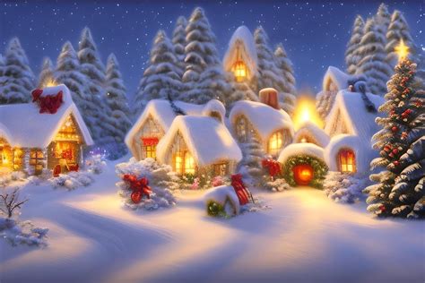 Christmas Background, Christmas Landscape Background, Christmas ...