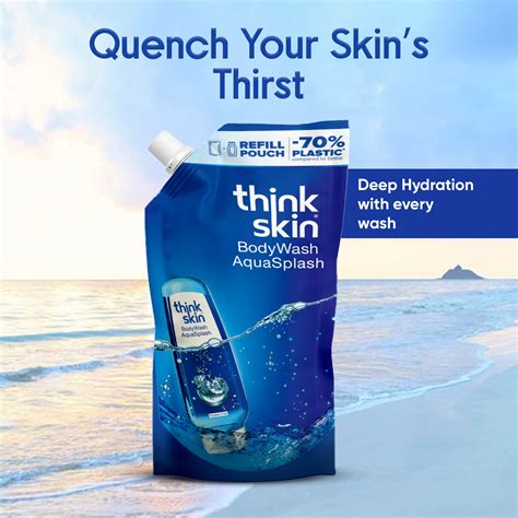 Think Skin Body Wash Aqua Splash 1L Refill Pouch – Wizvalue