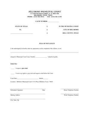 Hillsboro Municipal Court - Fill Online, Printable, Fillable, Blank ...