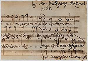 Mozart Motet Manuscript Ndetail of The Autograph of The Motet God is ...