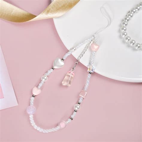 Pearl Stars And Hearts Phone Charm Online - Premium Phone Charm | Nestasia