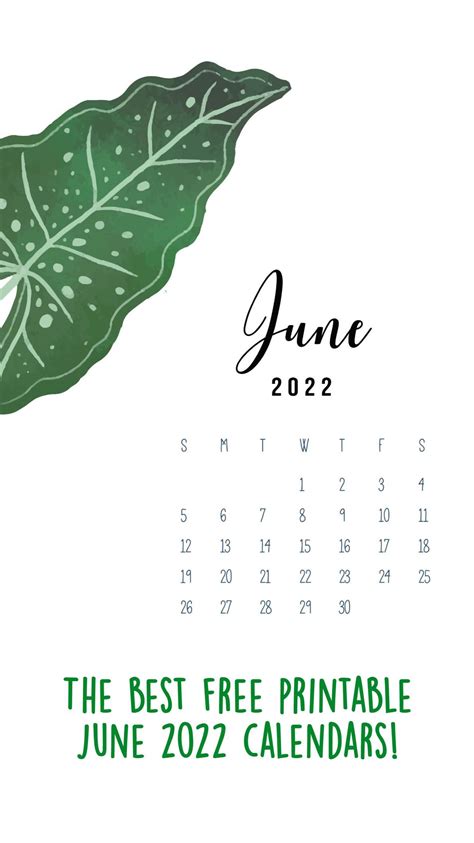 The best free printable june 2022 calendars – Artofit
