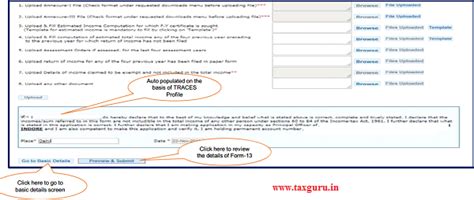 Request for Nil/Lower Deduction/Collection Certificate (Form 13 ...