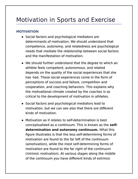 Motivation in Sports and Exercise - Motivation in Sports and Exercise ...
