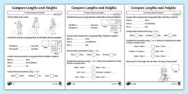 Measuring Length Worksheets: Inches and Centimeters
