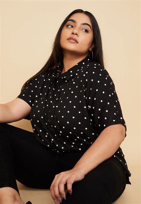 Buy Women Polka Dot Printed Shirt Online at just Rs. 899.0 ...