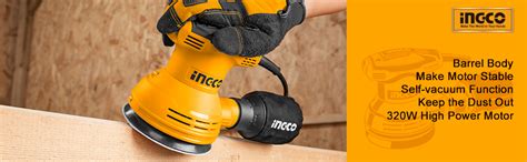 INGCO Rotary Sander, 320W | 125mm Dia of Sanding Pad |12000rpm Corded ...