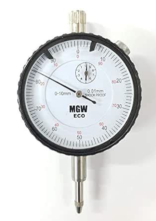 MGW Precision ECO Dial Gauge Indicator 0.01 mm 10 mm DGE10 : Amazon.in ...