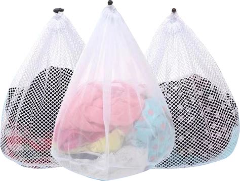 Amazon.com: 2 Packs Laundry Mesh Bags, Drawstring Net Laundry Bag for ...