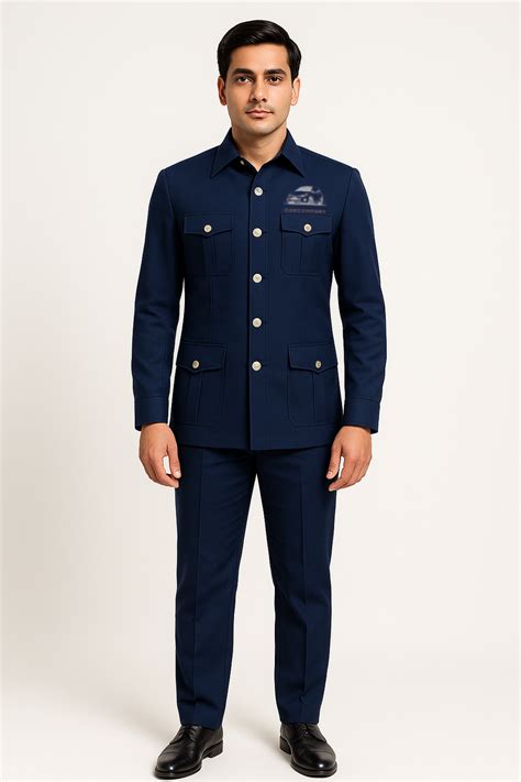 ComfortCruise Safari Suit Driver Uniforms - Color Navy Blue – Uniform ...