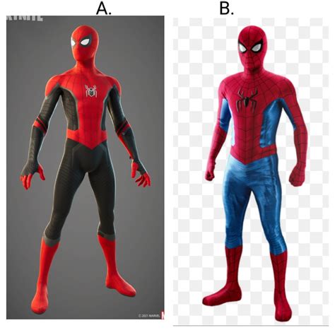 How is the best Spider-Man suit? Option A. SPIDERMAN UPGRADED SUIT ...
