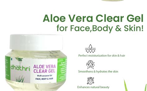Dhathri Aloe Vera Clear Gel| Multipurpose Aloe Vera Gel For Face, Body ...