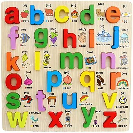 WHIZ KIDS Wooden Small Alphabet Toys for Children, Montessori Digital ...