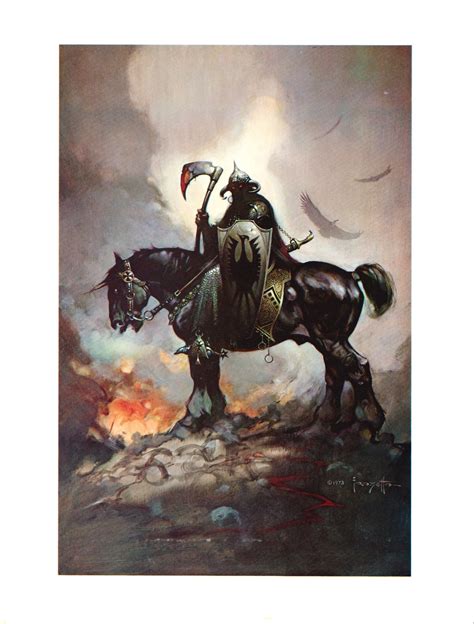 Death Dealer Frazetta Vintage Dark Fantasy Comic Cover Art | Etsy