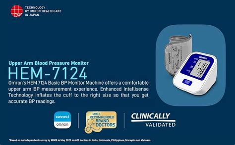 Omron HEM 7124 Fully Automatic Digital Blood Pressure Monitor with ...