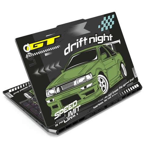 Buy Laptop Skin for Lenovo LOQ - GT Drift Night Green Sports Car online ...