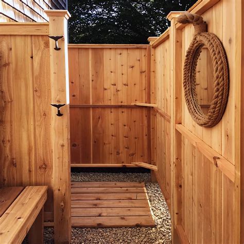 Cape Cod Outdoor Showers Kits : Shower Enclosures PVC Cedar