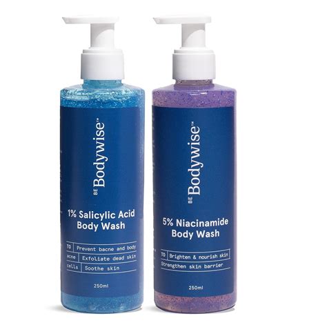 Buy Be Bodywise 5% Niacinamide Body Wash & 1% Salicylic Acid Body Wash ...