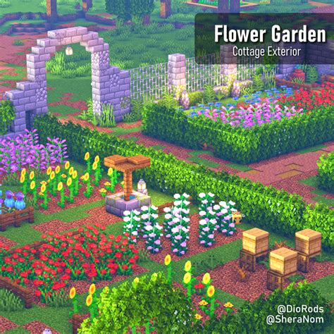 Flower Cottage - [Downloads & Tutorial] | Dio Rods | Minecraft houses ...