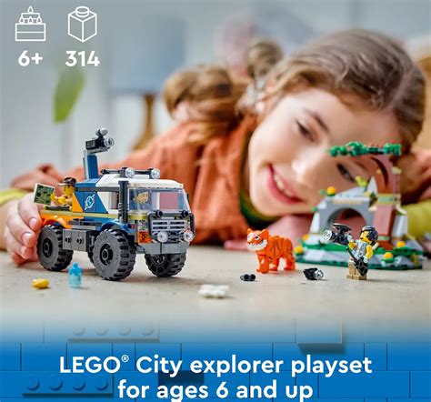 Lego City Jungle Explorer Off-Road Truck Toy 60426 (314 Pieces)