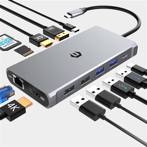 Docking Station for Laptop,12 in 1 USB C Hub Multiport Adapter with ...