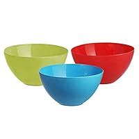 Buy Kuber Industries Plastic Microwave Safe 3 Pieces Mixing Bowl Set ...