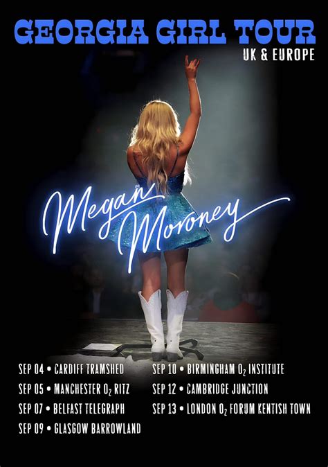 MEGAN MORONEY Georgia Girl 2024 UK & Europe Tour Poster