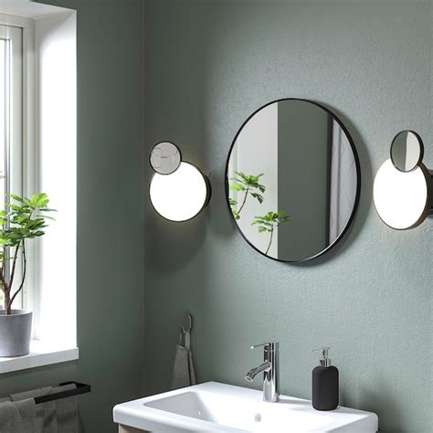 LINDBYN mirror, black, 50 cm (195/8") - IKEA