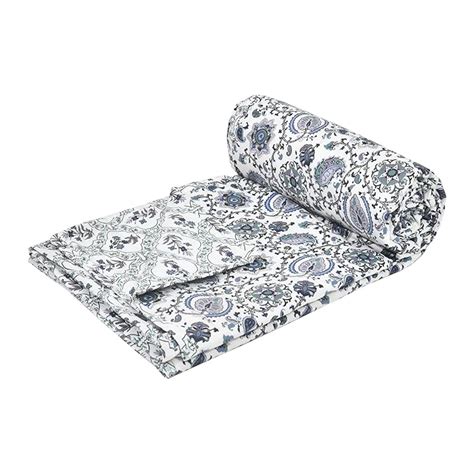 Polycotton Double Dohar /Blanket for Summer (GREY JAAL DULL COTTON ...
