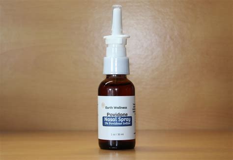 Povidone Iodine and Saline Nasal Spray, Size 1 Oz, Amber Glass Bottle ...