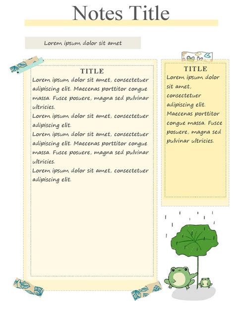 Look Up and Smile Aesthetic Notes Template Word | PDF