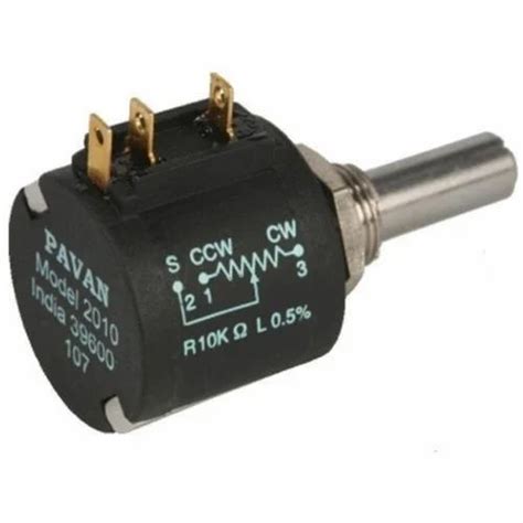 Potentiometer - Pavan Model 2010 10k 10 Turn Wire Wound Potentiometer ...
