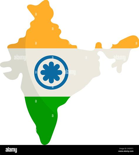 Flat design Indian flag map icon. Editable vector Stock Vector Image & Art - Alamy
