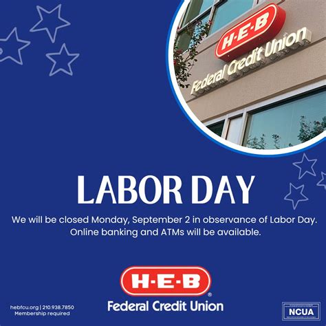 H-E-B FEDERAL CREDIT UNION on LinkedIn: We will be closed on Monday ...