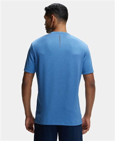 Buy Recycled Microfiber Elastane Stretch Half Sleeve Round Neck T-Shirt ...