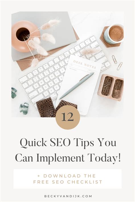 10 Quick SEO Wins You Can Do Today! - Rebecca van Dijk